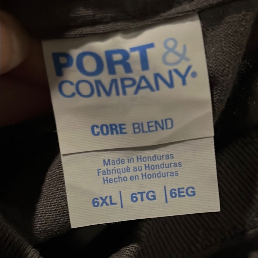 Port & Company Men's Short Sleeve Tee in Gray/ size 6XL - Picture 6 of 8
